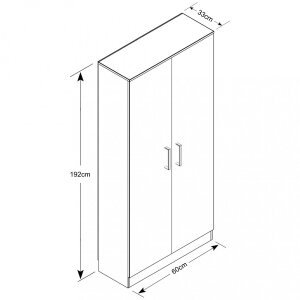 Armadio scarpiera con 7 scaffali in Truciolare cm 33x45x192 – BONIFACE
