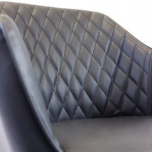 Poltrona per Sala da Pranzo in Ecopelle,Metallo cm 48x62x83 – ROBIN