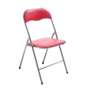 Sedia Pieghevole Salvaspazio in Acciaio,PVC cm 44x45x79 – SLIM