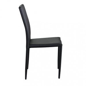 Sedia da Pranzo Moderna in Ecopelle,Acciaio cm 41x43x90 – RACHEL