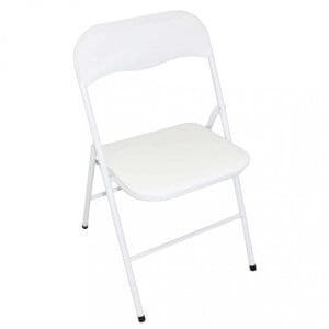 Sedia Pieghevole Salvaspazio in Acciaio,PVC cm 44x45x79 – SLIM
