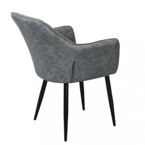 Poltrona per Sala da Pranzo in Ecopelle,Metallo cm 48x62x83 – ROBIN