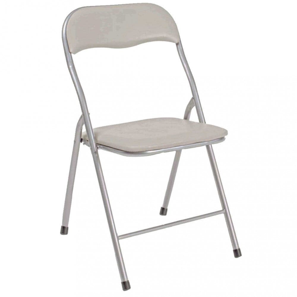 Sedia Pieghevole Salvaspazio in Acciaio,PVC cm 44x45x79 – SLIM