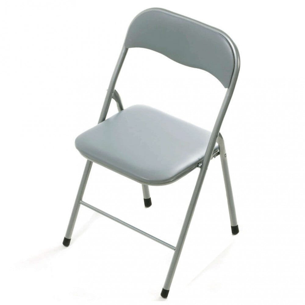 Sedia Pieghevole Salvaspazio in Acciaio,PVC cm 44x45x79 – SLIM