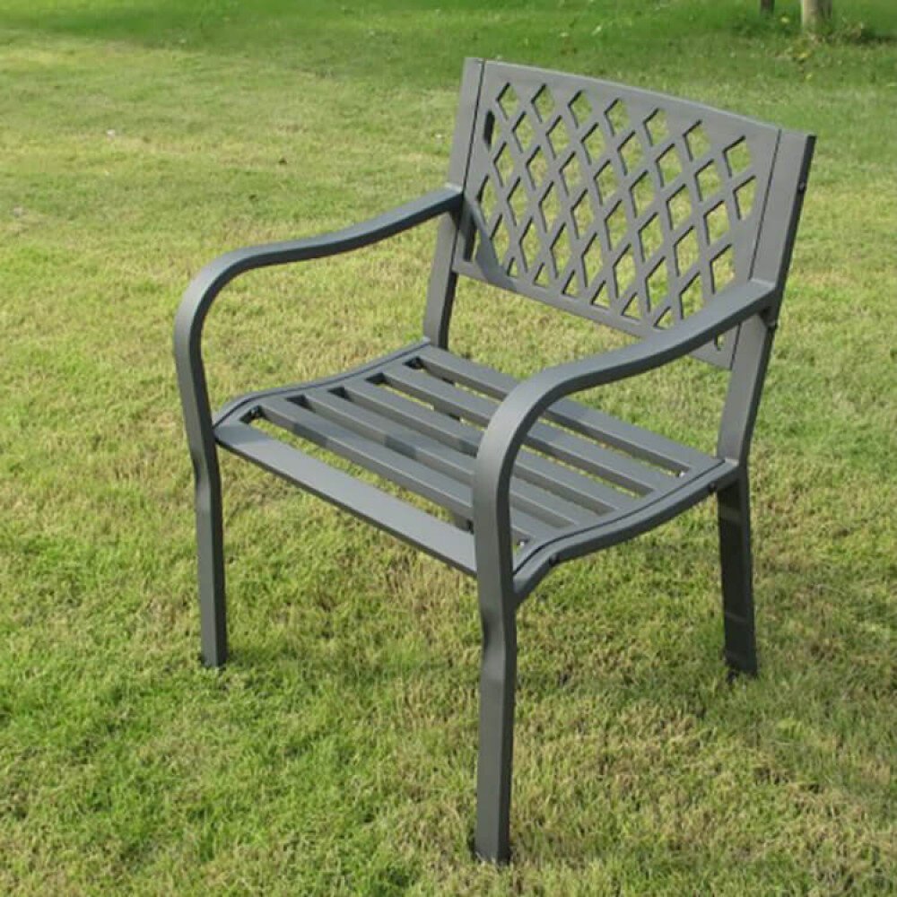 Poltrona da Giardino in Acciaio,Acciaio cm 60x83x56 – SHELDON