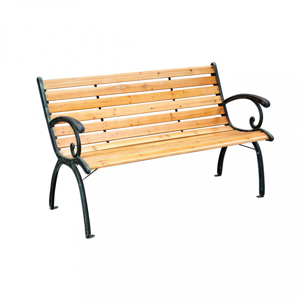 Panca da giardino in ghisa e in Legno,Ghisa cm 126x77x60 – GOSSE
