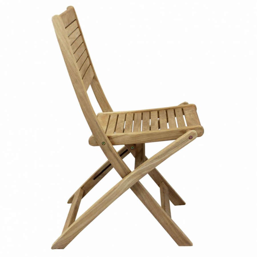 Sedia da Giardino Pieghevole in Legno,Teak cm 42x51x85 – THOR