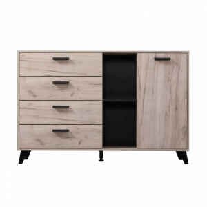 madia quattro cassetti un anta moderna minimal in legno cm 137,5 x 40 x 90,5 h – FRANCI