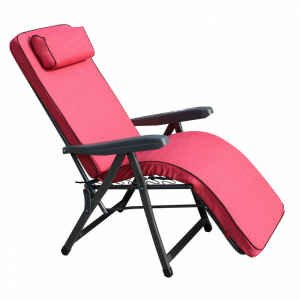 Poltrona Sdraio relax reclinabile in Tessuto,Acciaio cm 155x60x60 – MORTY