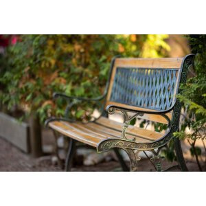 Panca in ghisa e Legno in Legno,Ghisa cm 126x72x63 – JERROLD