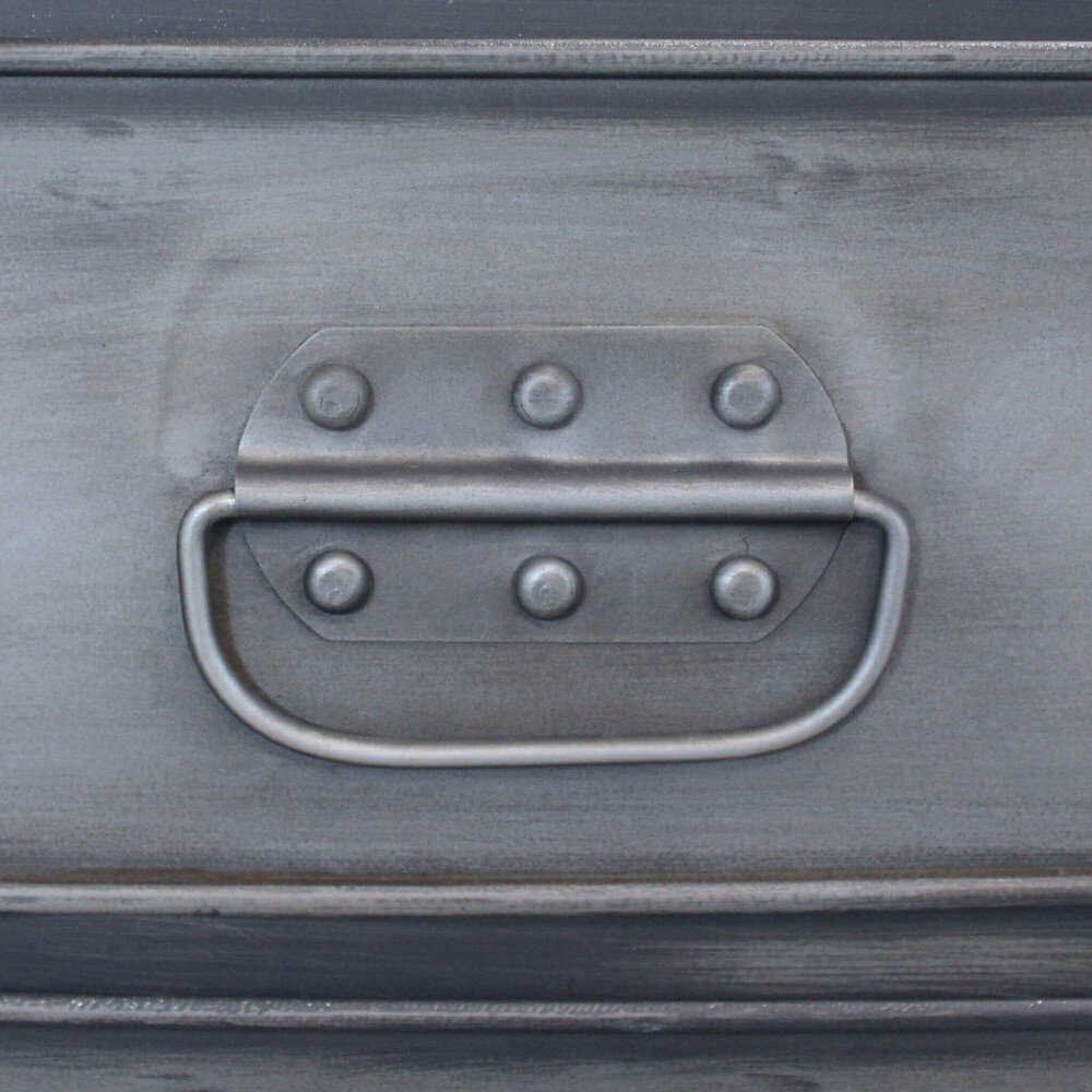 Madia per soggiorno Industrial in Acciaio cm 132,5×37,5×82 – HIRAM