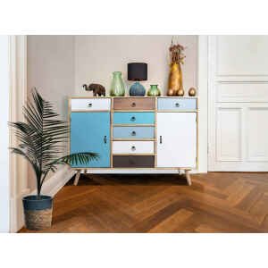 Mobiletto multicolor in Legno,MDF cm 100x35x70 – PACE