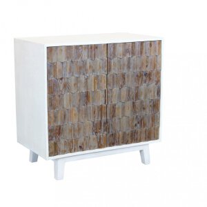 Madia a due ante con decoro in Legno cm 90x50x89 – ART