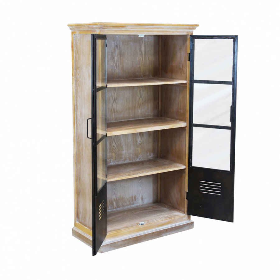 Vetrina in Legno,Metallo cm 72×35,5×130,5 – LOCKIE
