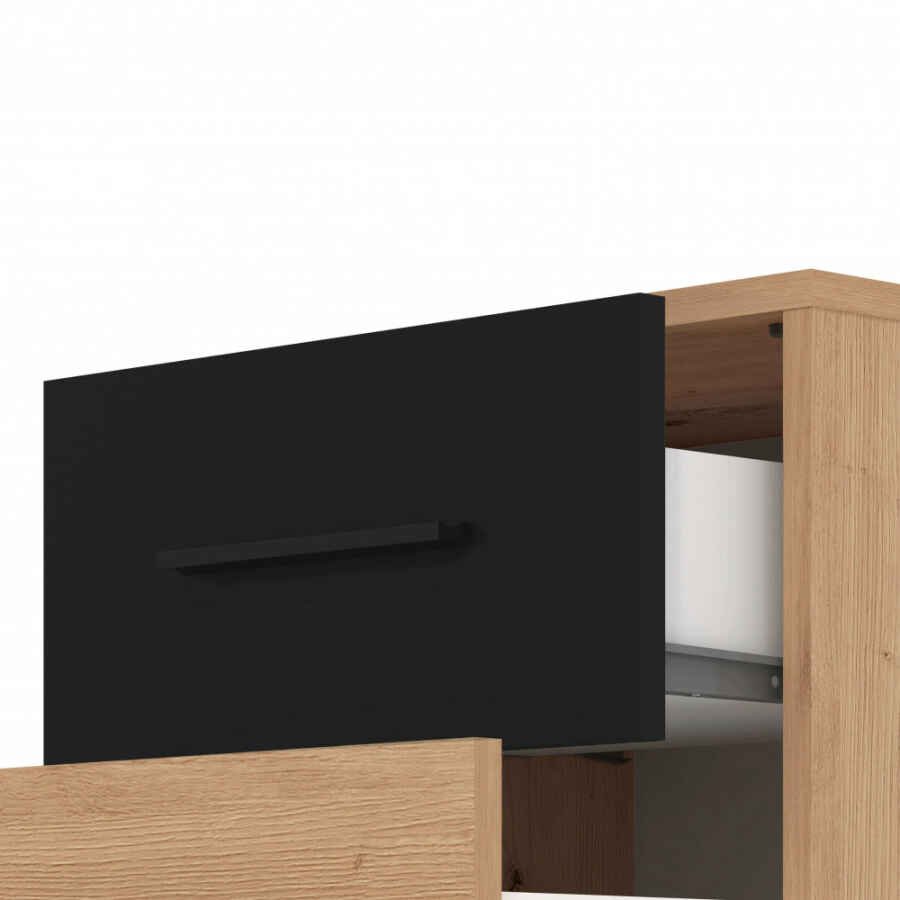 comodino due cassetti moderno minimal in legno cm 42 x 33,2 x 42,1 h – TIMBER