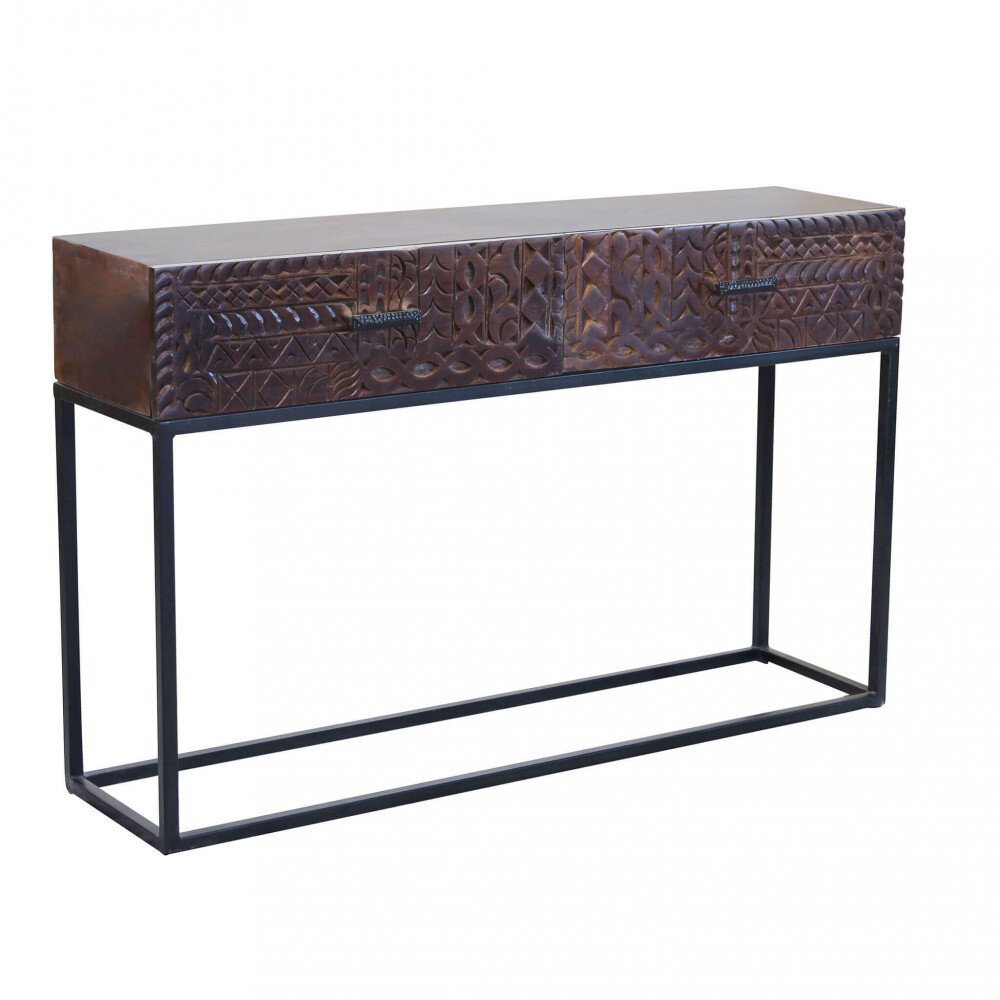 Consolle per Ingresso con decoro in Legno,Metallo cm 120x30x76 – WILBUR