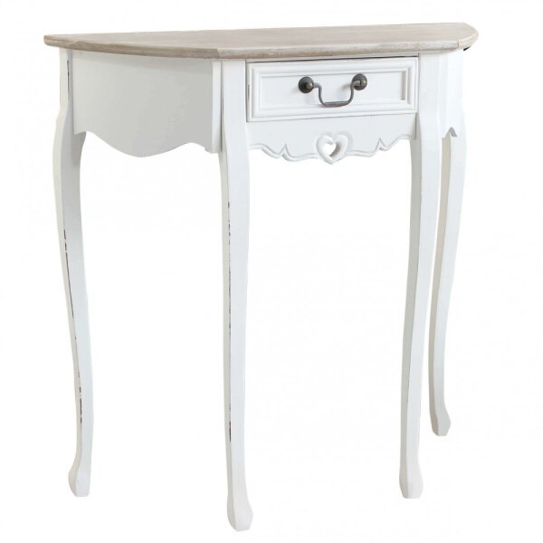 Mobiletto con 1 cassetto shabby chic in Legno cm 79x31x79 – EARNEST