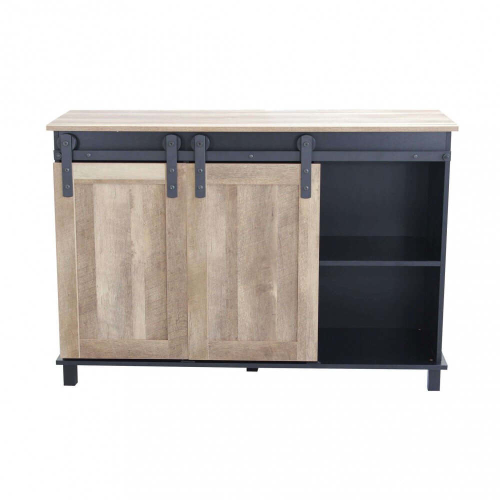 Madia per soggiorno Industrial in Legno,Acciaio cm 120x40x82 – TREY