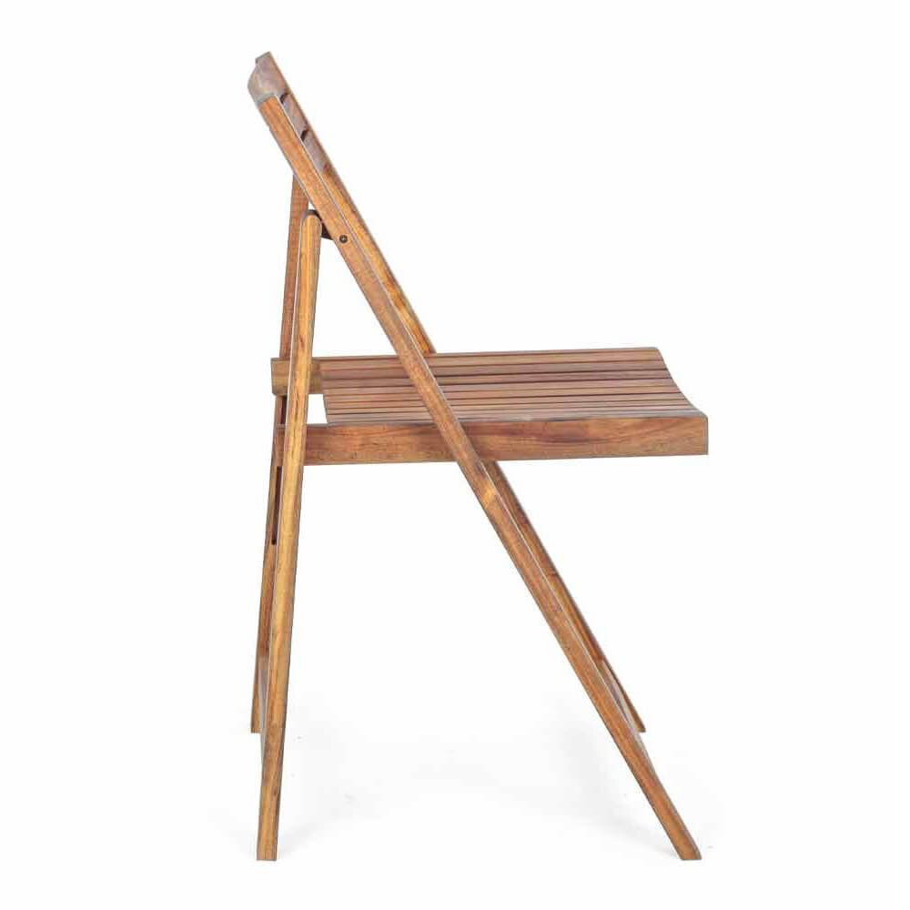 Sedia da Giardino Pieghevole in Acacia cm 44x47x78 – ETHAN