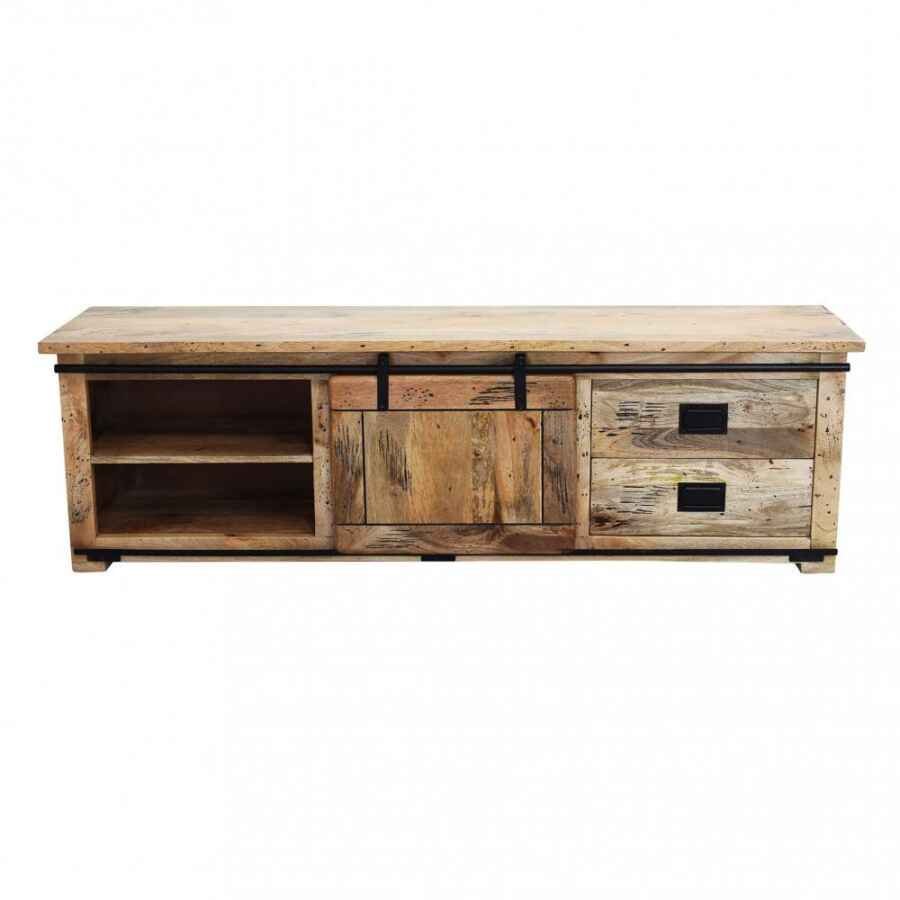 Porta tv per soggiorno Industrial in Legno cm 180x45x55 – RICK