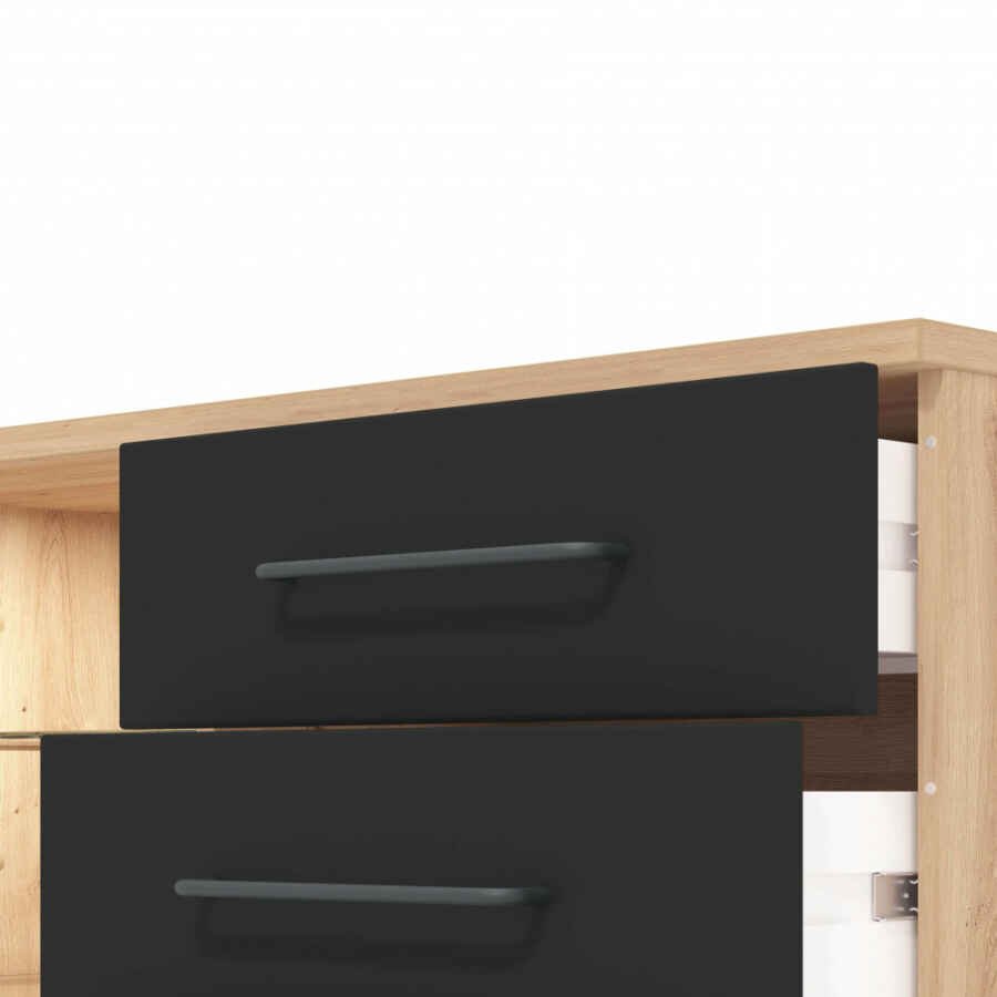 porta tv un anta tre cassetti moderno minimal in legno cm 161,5 x 40 x 65 h – ELLI