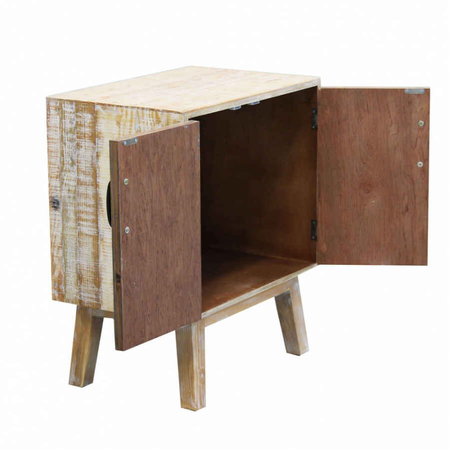 Comodino con 2 ante in Truciolare cm 56x36x66 – FREDDY