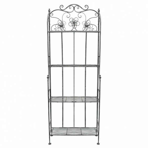 Eatagere 4 piani bianco ossidato in Acciaio cm 60x31x158 – NARDI