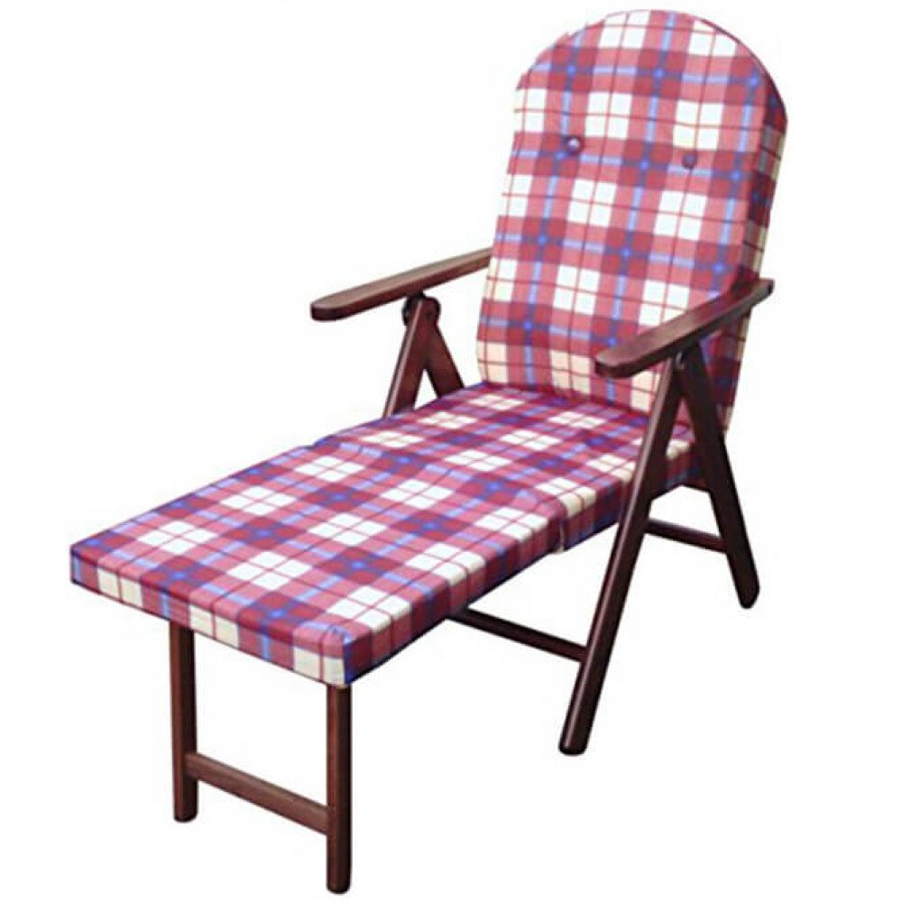 Poltrona Sdraio 4 posizioni con cuscino in Cotone,Legno cm 84x75x110 – PERCY