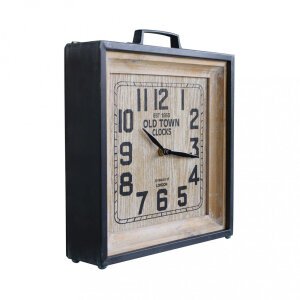 Orologio da parete in Acciaio,Vetro cm 25,5×7,5×28,5 – JUSTIN