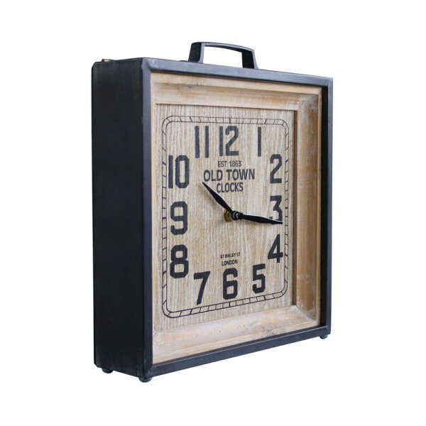 Orologio da parete in Acciaio,Vetro cm 25,5×7,5×28,5 – JUSTIN