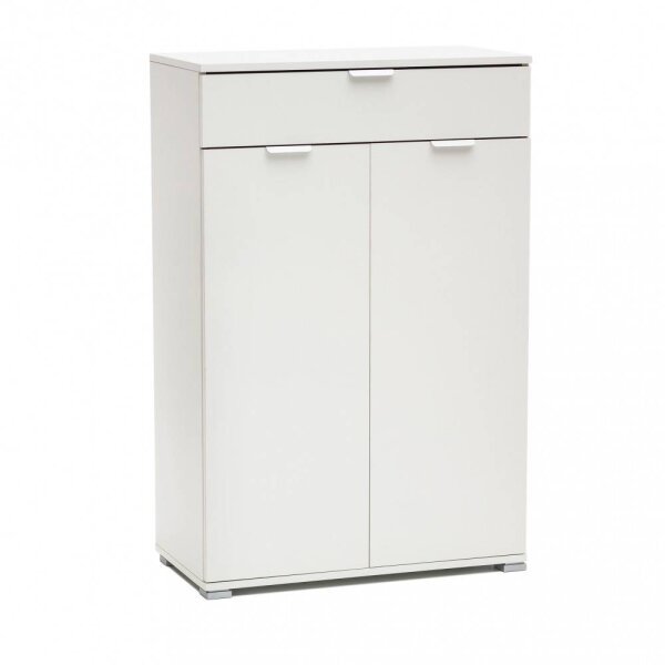 Armadietto da Bagno con 2 ante e un cassetto in Truciolare cm 75x38x112 – HUGO