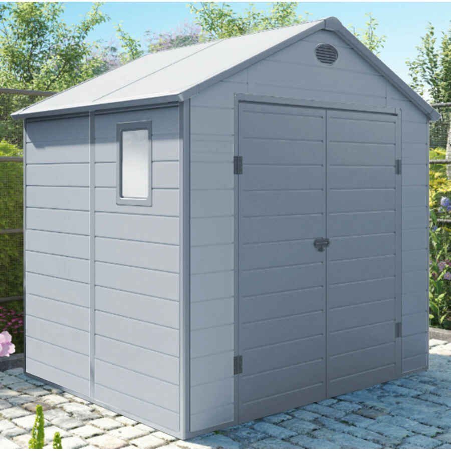 Casetta Porta Attrezzi da Giardino in Plastica cm 190x192x226 – FOX