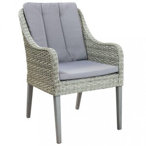 Poltrona da Giardino con cuscini in Wicker,Alluminio cm 58x60x88 – NED