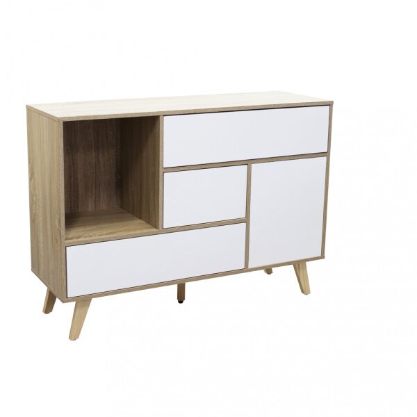 Madia con tre cassetti e un anta in Truciolare cm 119×39,5×85,6 – GRADY