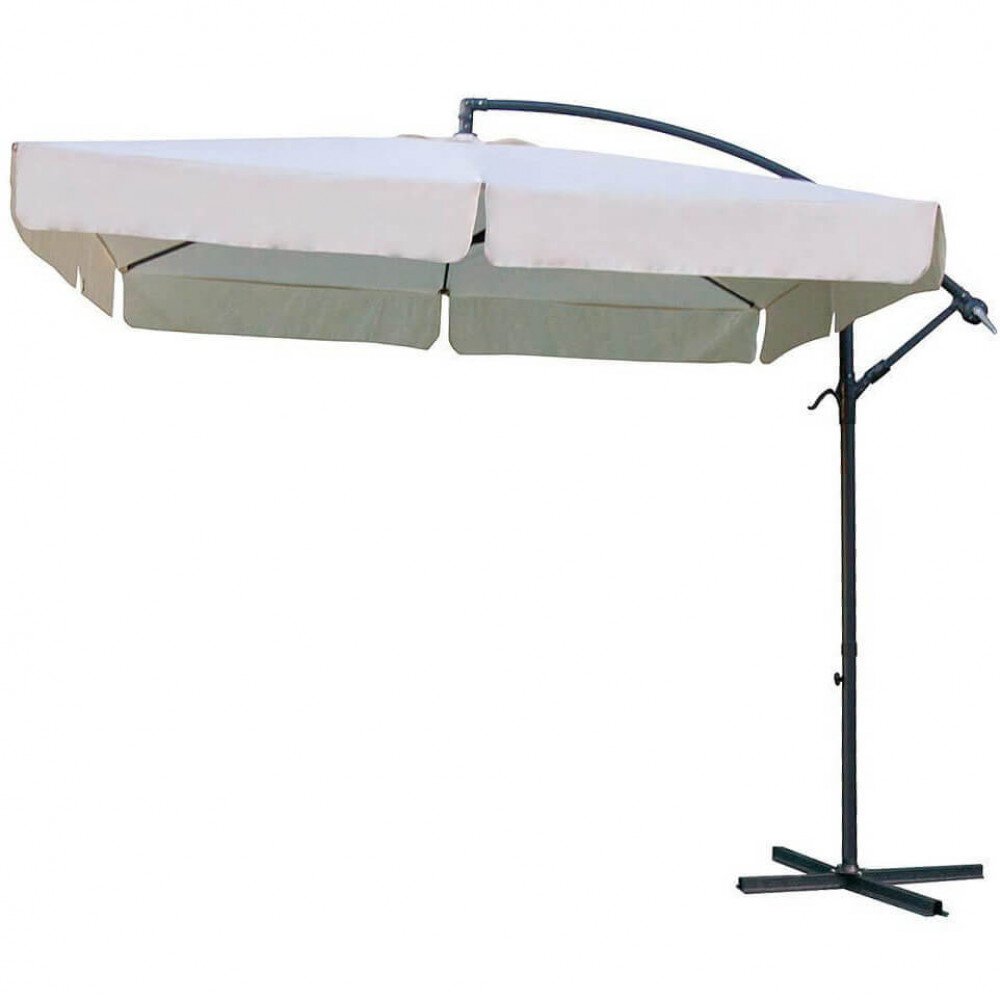 Ombrellone da Giardino decentrato 2,5×2,5 in acciaio,poliestere – EWART