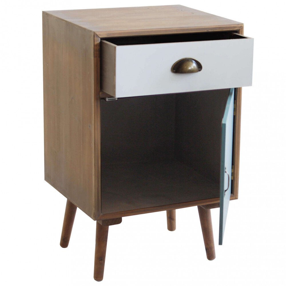Mobiletto 1 anta 1 cassetto in Legno cm 40×36,5×46 – LUCAS