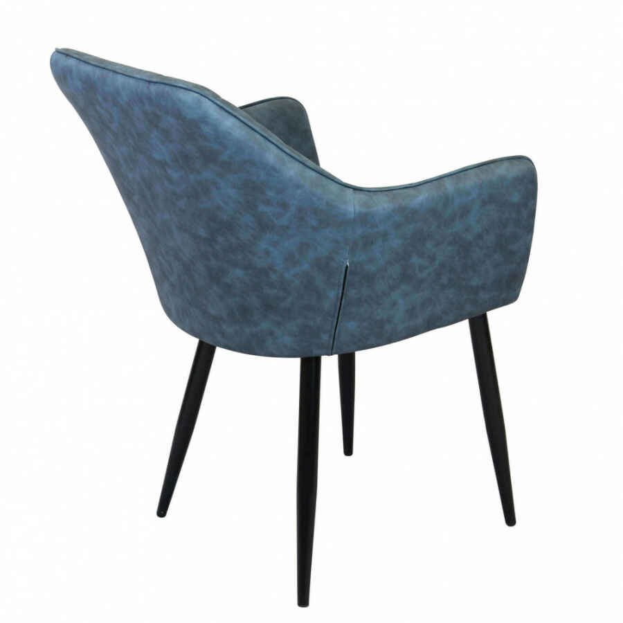 Poltrona per Sala da Pranzo in Ecopelle,Metallo cm 48x62x83 – ROBIN