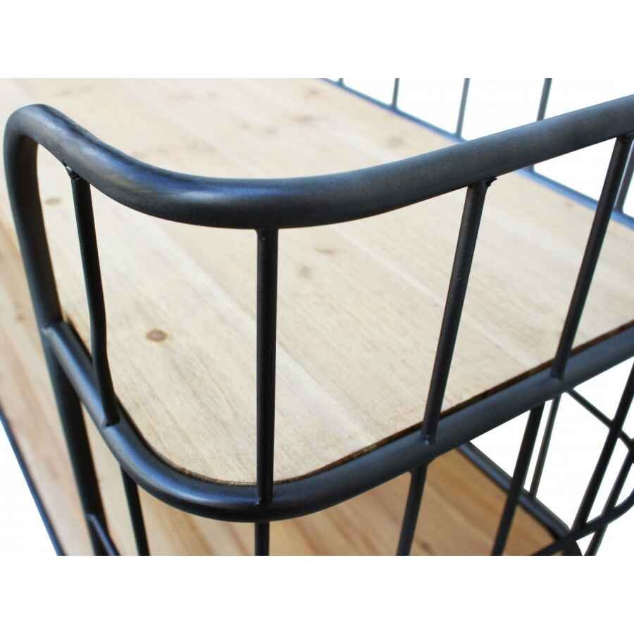 Scaffale con 3 ripiani in Acciaio,Legno cm 170x44x85 – MONTAGUE