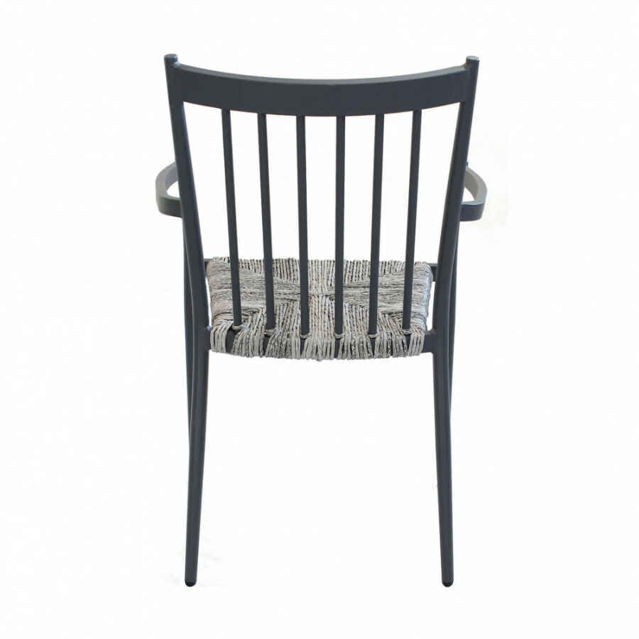 Poltrona da Giardino Impilabile in Alluminio,Wicker cm 55x57x86 – BURTON