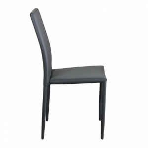 Sedia da Pranzo Moderna in Ecopelle,Acciaio cm 41x43x90 – RACHEL