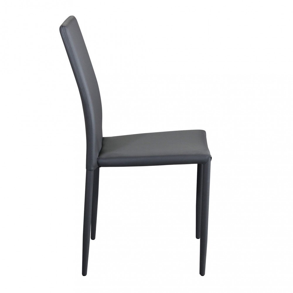 Sedia da Pranzo Moderna in Ecopelle,Acciaio cm 41x43x90 – RACHEL