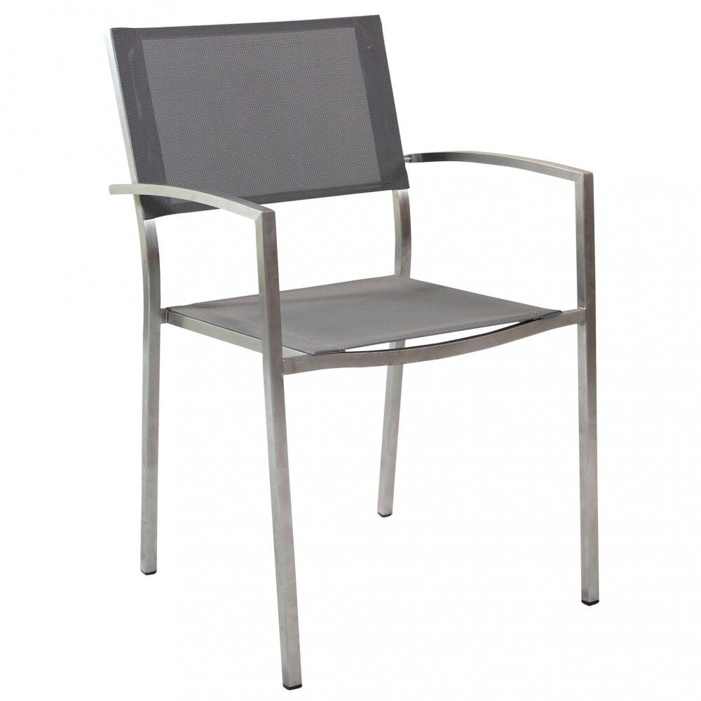 Poltrona da Giardino Impilabile in Acciaio,Textilene cm 56x54x83 – DOLPH