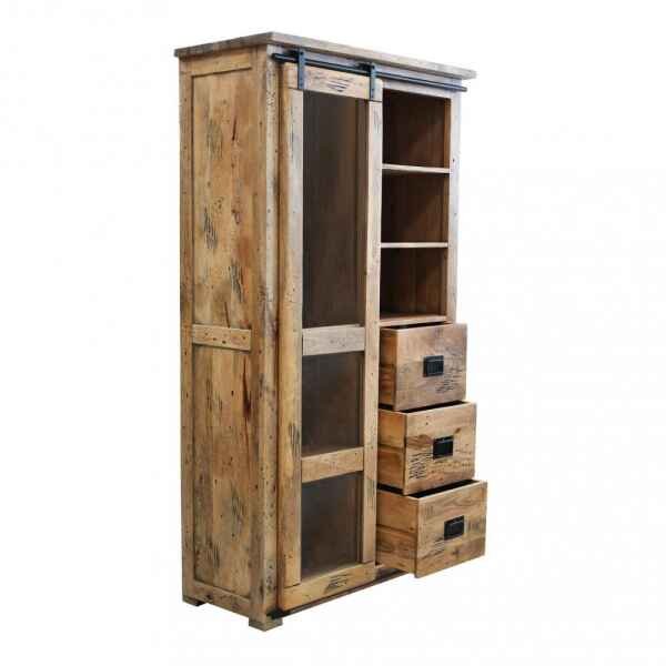Credenza per soggiorno Industrial in Legno cm 100x48x180 – RICK