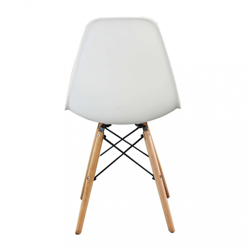 Sedia per Sala da Pranzo scandinava in Legno,Acciaio,Plastica cm 53x47x82 – NOAH