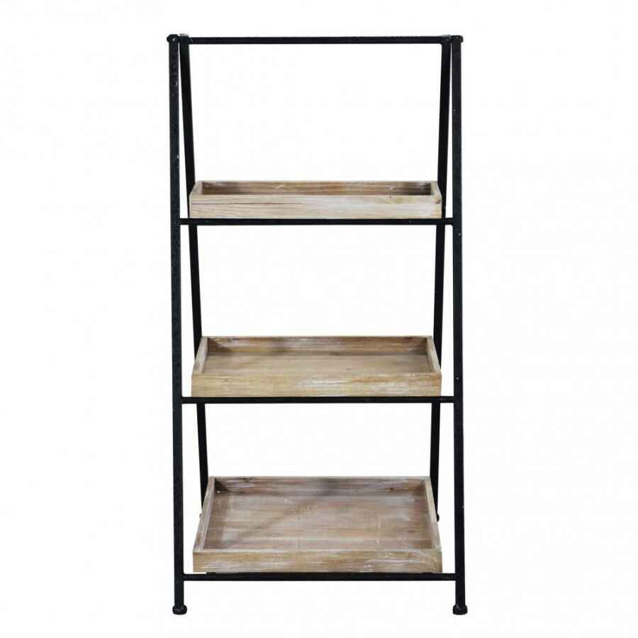 Libreria Industrial in Metallo,Legno cm 52x41x100 – BRIGHAM