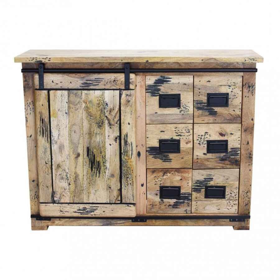 Madia per soggiorno Industrial in Legno cm 120x45x90 – RICK