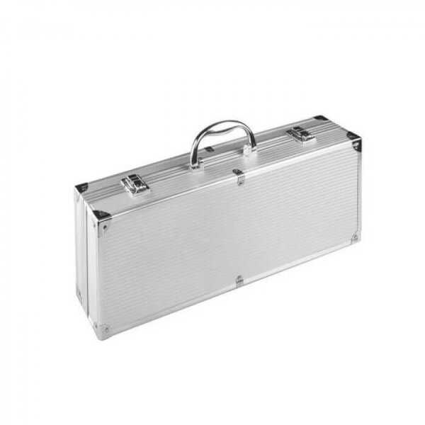 Valigetta Attrezzi per Barbecue con 18 accessori in Alluminio cm 49x26x8,5 – PEARCE
