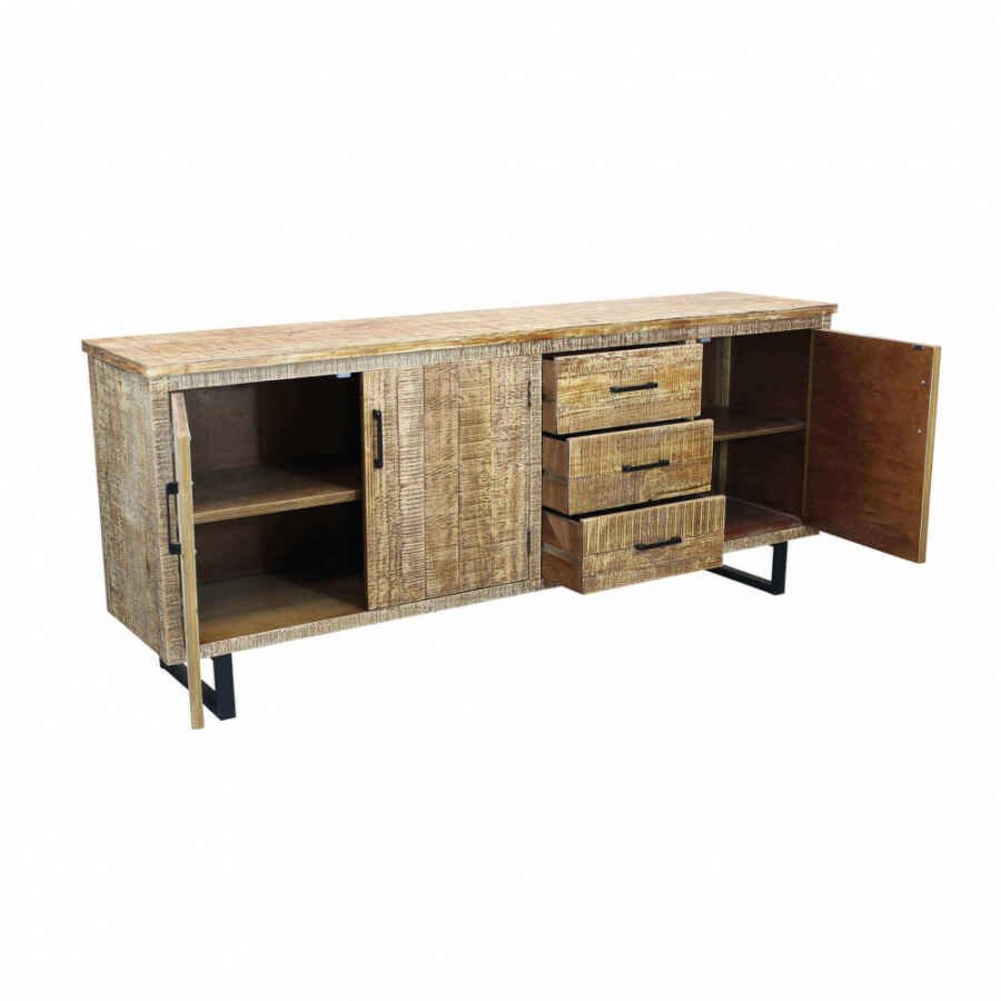 Madia a tre ante e tre cassetti in Legno,Metallo cm 200x45x83 – MARTIE