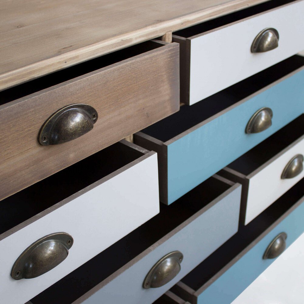 Cassettiera 12 cassetti in Legno cm 120×36,5×49 – CAL