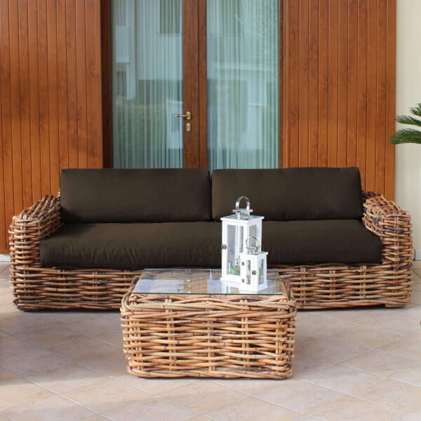 Divano da Giardino 3 posti in Rattan naturale – NATUR